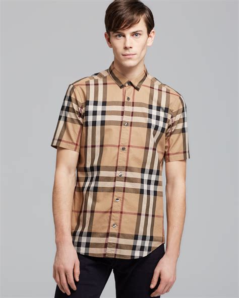 burberry brit collar men shirt|Burberry plaid shirt men's.